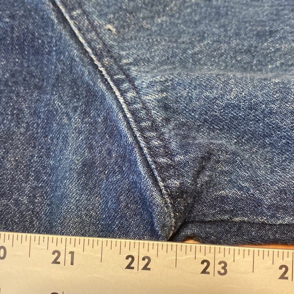 Vintage denim barn coat - flannel utility jacket - Picture 6 of 8